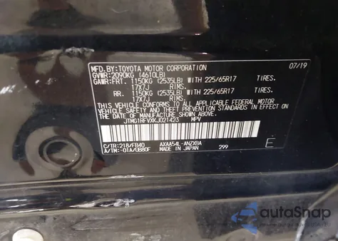 2019 Toyota Rav4 Le from USA, damaged, VIN JTMG1RFVXKJ021423
